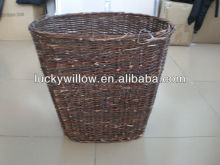 oval wickerrubbish basket