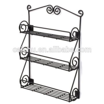 Metal Scroll Condiment Stand Shelf