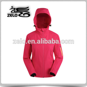 Ladies' fashion softshell pink softshell jacket