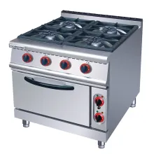 Commercial Kitchen Equipment Stainless Steel 4 Burner Kitchen Gas Range
