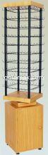 Rotating Brochure Floor Display Stands , Metal Rack Shelves For Gift Shops