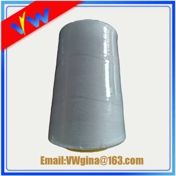white 5000yards 100pct polyester spun sewing thread