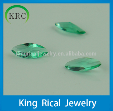 Customize glass gems for jewelry marquise cut green gems