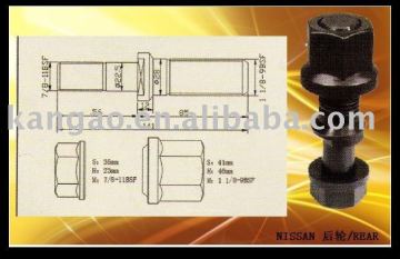 Truck Wheel hub Bolt with nut
