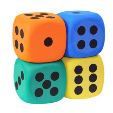Custom Printed Branded Logo Multi-Color Soft EVA Foam Dice for Kids