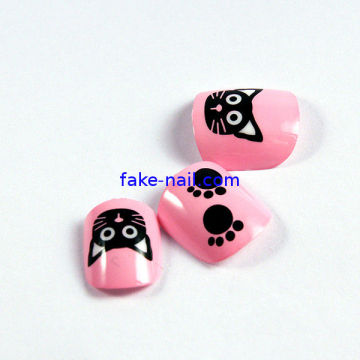 Diy Colored Acrylic Fake Nails , Abs Artificial Nail Art Fake Nails