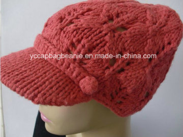 Fashion Ladies Knitted Floppy Visor Beanie
