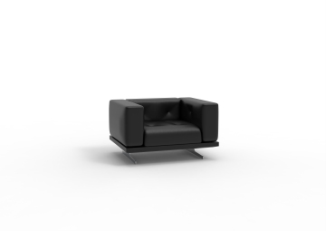 Office Furniture Home Office Waiting Sofa Chair Metal Base Fabric