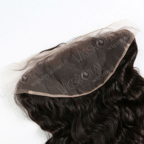 natural black virgin indian hair natural wavy full lace frontal closures