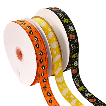 Halloween Pattern Rayon Sublimation Ribbon