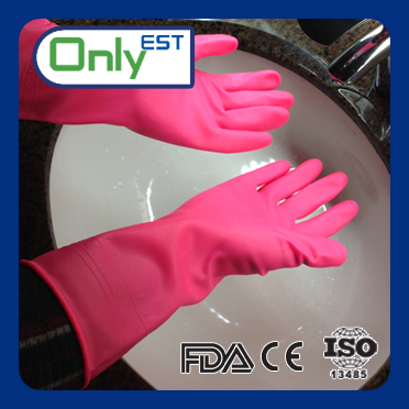 Eco-friendly dish cleaning waterproof pvc household gloves functional