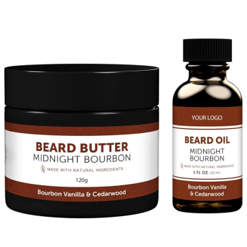 Private Brand Beard Oil&Beard Butter Set, Vanilla&Cedarwood Scent Beard Care Set Kit for Beard Care, Moisturizing and Softening