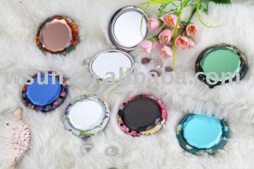 crystal glass stone makeup mirror