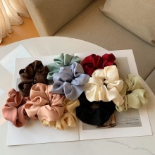 Handmade Women's Silk Scrunchies - Multicolor Elastic Ponytail Holders