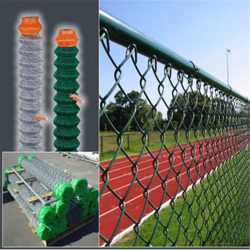 Chain link wire mesh PVC dilapisi pagar link