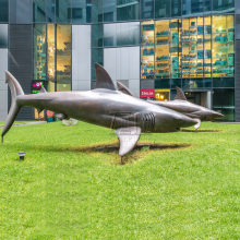 Outdoor garden brass metal statue bronze fish sculpture