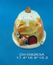 Christmas Decorative Ceramic Hand-Painted Candy Jar