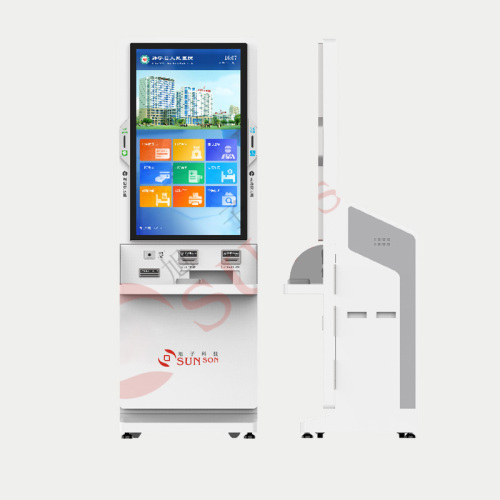 Selbstbetriebener Kiosk mit A4-Drucker für Nicht-Betriebsdienste