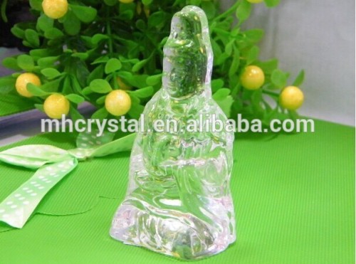 Glass crystal Kuan Yin religious statue MH-G0357