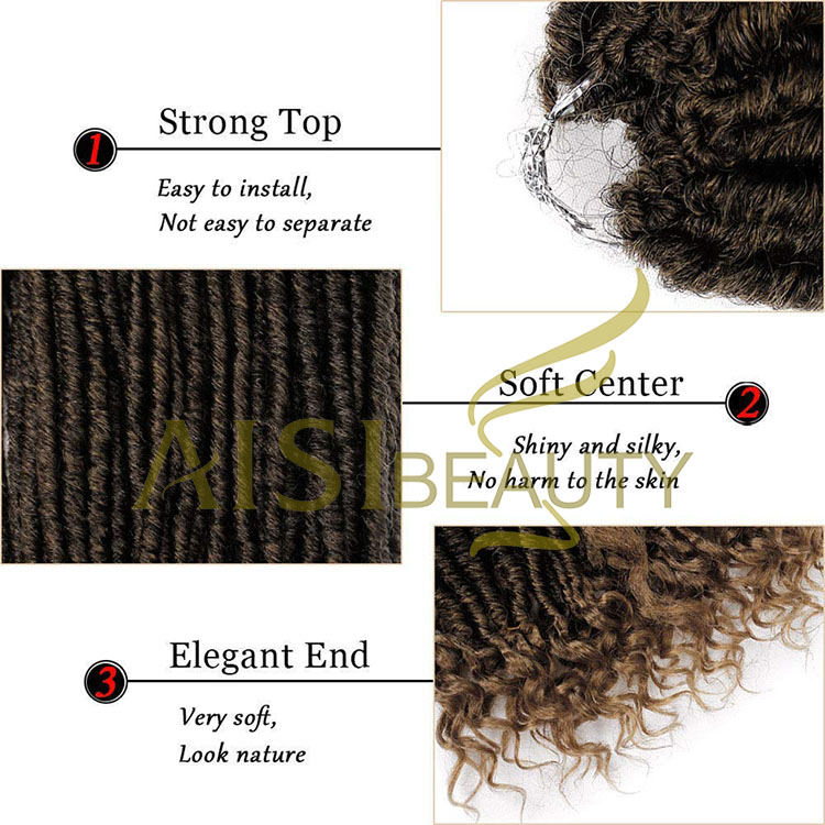 Aisi Beauty Hotselling Popular Goddess Faux Locs Braids Hair Extensions Synthetic Faux Crochet Braids Hairpieces For Black Women