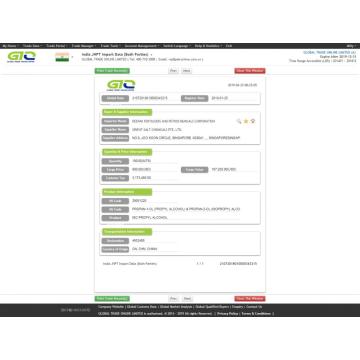 Mekanik menekan Impor Data Bill of Lading AS