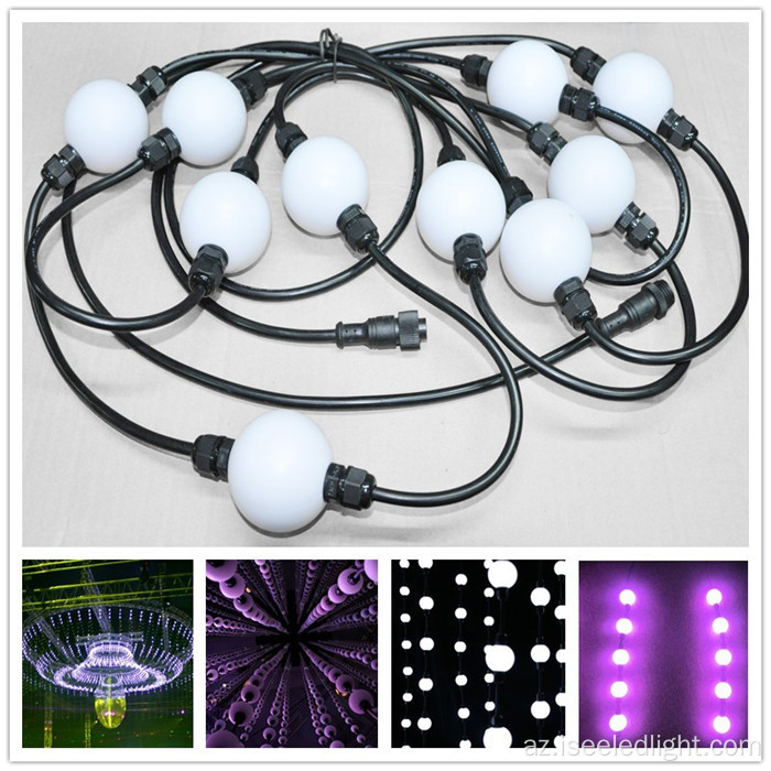 Səs Aktivləşdirilmiş Disco LED RGB Ball String