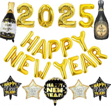 Star Bottle 4D Foil Balloon New Year