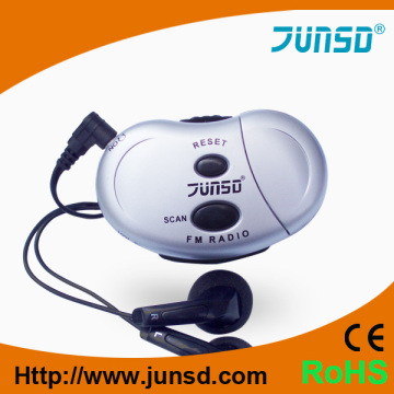 Mini Pedometer with Auto Scan FM Radio (JS-208D)