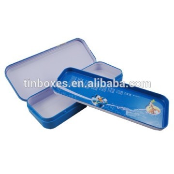 hinge metal factory rectangle pencil tin case