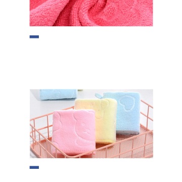 Asciugamano per bambini in fibra superfine Logo piccolo con logo in rilievo
