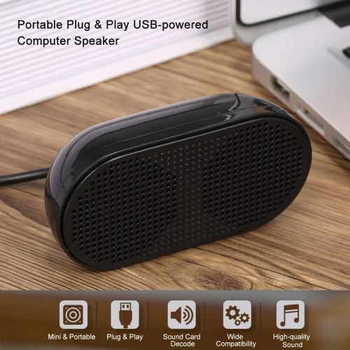 USB-Powered PC Computer Speakers for Monitor