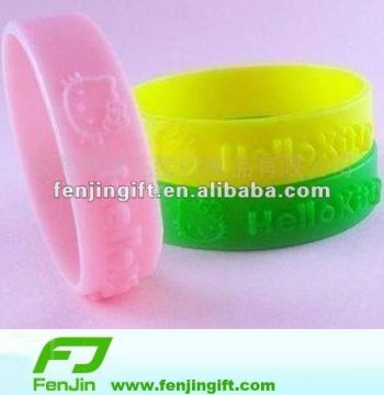 emboss Silicone Rubber Wrist Bands