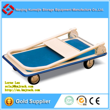 Foldable Plastic Platform Trolley Cart For Warehouse And Logistic