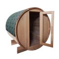 Sala in legno sauna a botte esterno