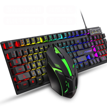 LVKI-Q305S Wired RGB Backlit Gaming Keyboard & Mechanical Ergonomic Mouse Set