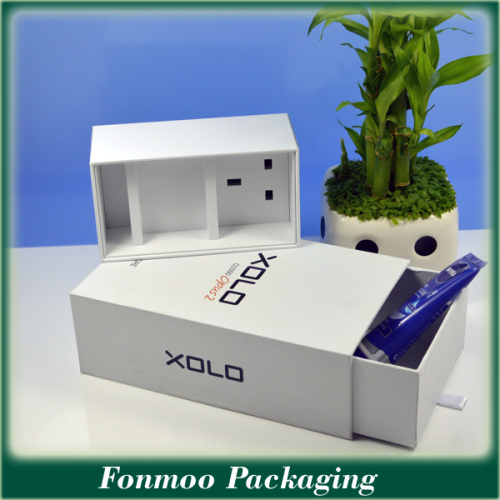 White Paper Packaging Box with Paperboard Insert