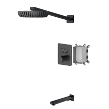 Rain Black Copper Shower Faucet System