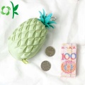 Supporto della borsa della moneta del silicone di forma dell&#39;ananas con la chiusura lampo