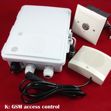 GSM SMS intelligent access controller, voice intercom and security alarm