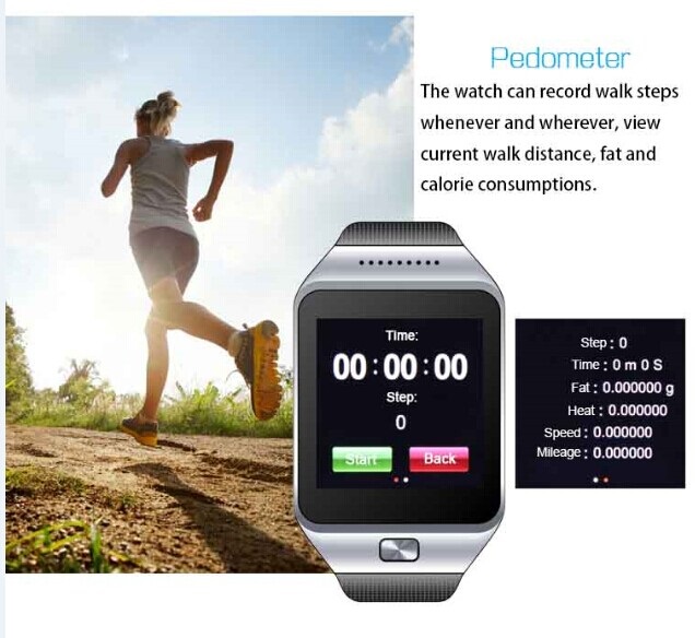 Cheap GSM Bluetooth Smart Watch Mobile Phone with Pedometer