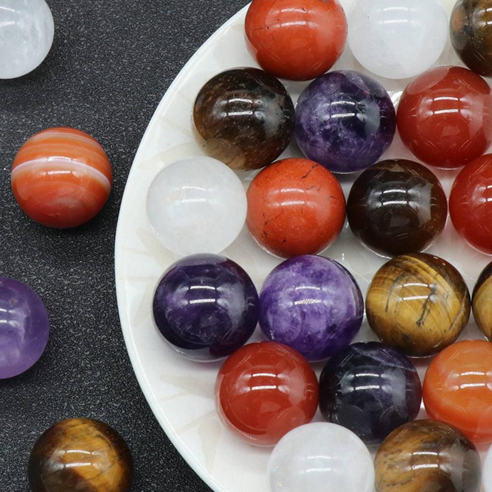 Bolas de piedras preciosas de chakra de 16 mm para la meditación Decoración del hogar