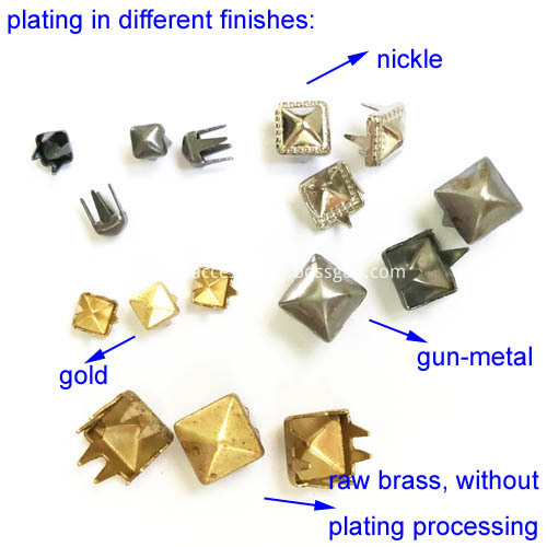 Brass pyramid nailheads