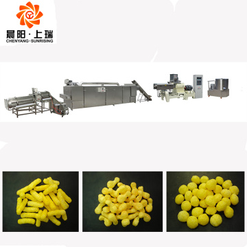 Corn cheese ball rings sticks puffing extruder machine