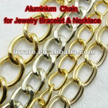 Plain Gold Aluminium Chains for Jewelry DIY Making
