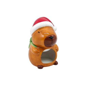 Winter Capybara Ceramic Warmer Figurine