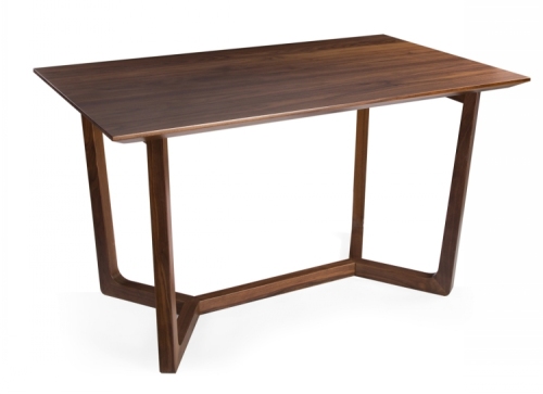 Τραπέζια φαγητού Solid Walnut Wood Restaurant PU Lacquer