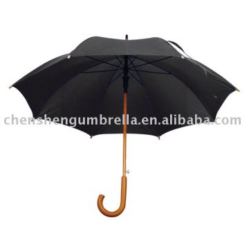 wooden handle 23'' automatic stick umbrella