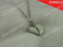 New designed Fashion White seashell inlay heart jewelry 2015
