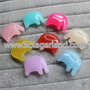 32*36MM Acrylic Translucence Elephant Charm Pendants