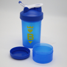 Shaker protéiné bleu 450ml avec pot de stockage 150cc